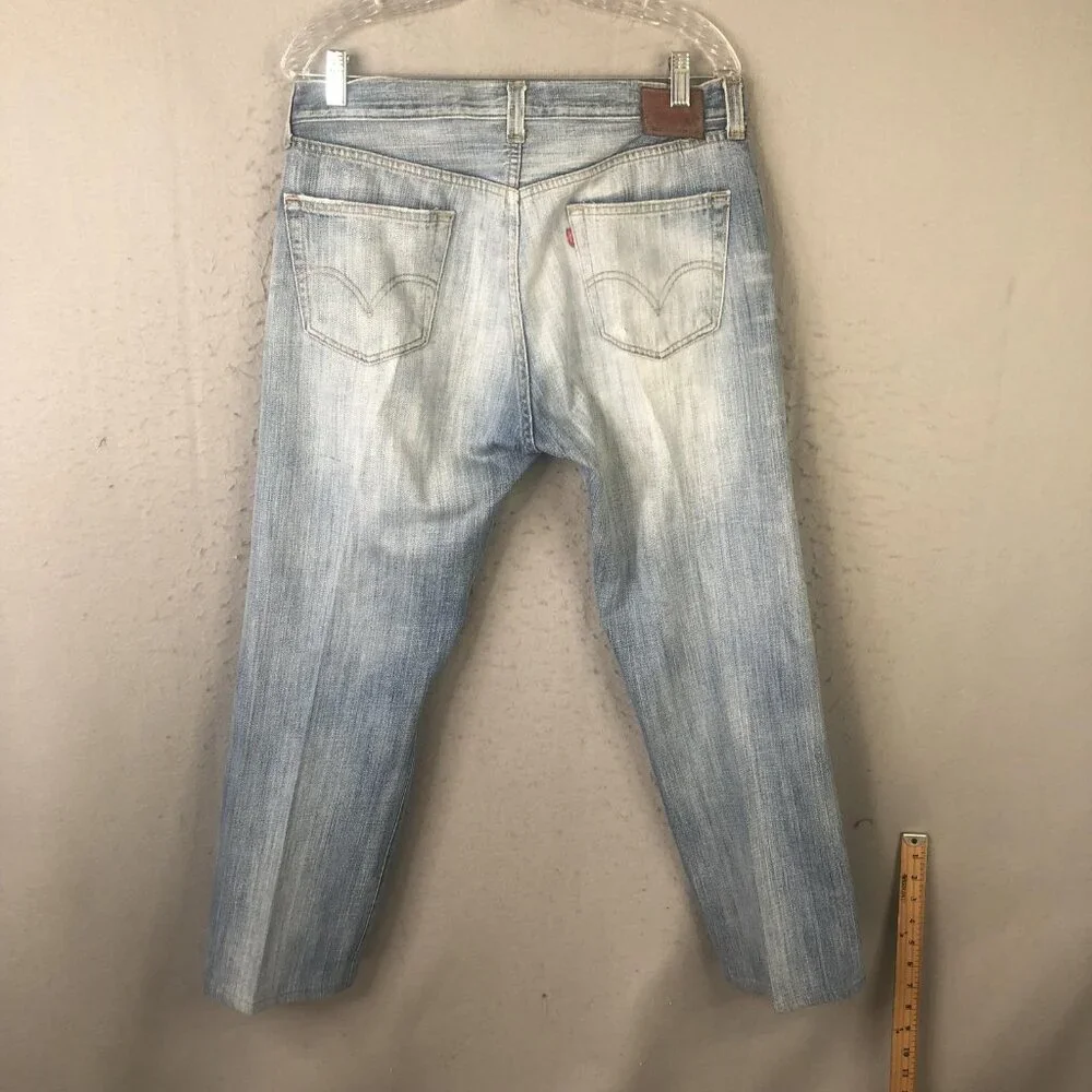 Vintage Levis 501 Jeans Mens 34x30 Leather Patch Button Fly WPL423 Faded Mexico